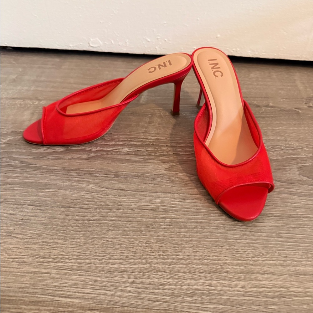 INC International Concepts Women's Vibrant Red Heels